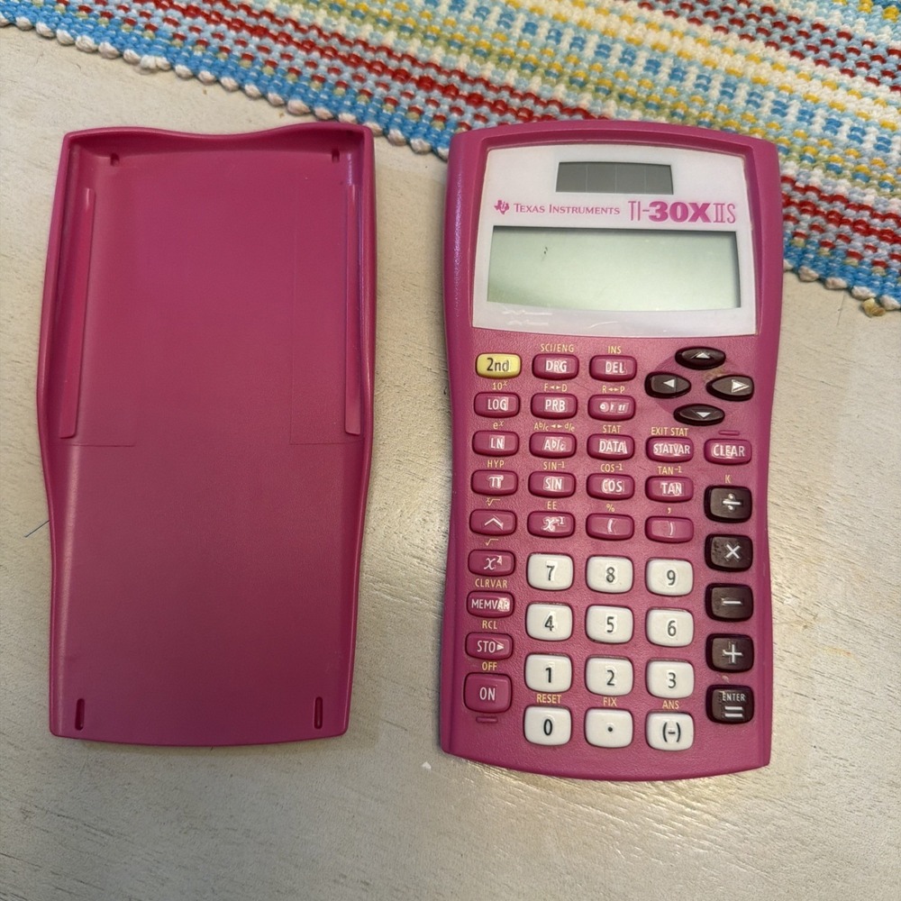 Texas Instruments TI-30X IIS Scientific Calculator, Pink, Solor Power